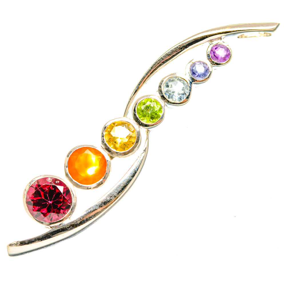 Multi-Stone Chakra Pendants handcrafted by Ana Silver Co - PD34196 - Photo 2