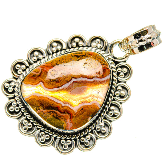 Crazy Lace Agate Pendants handcrafted by Ana Silver Co - PD34198 - Photo 2