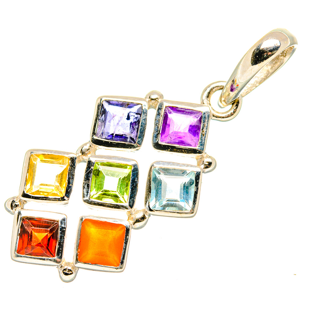 Multi-Stone Chakra Pendants handcrafted by Ana Silver Co - PD34200 - Photo 2