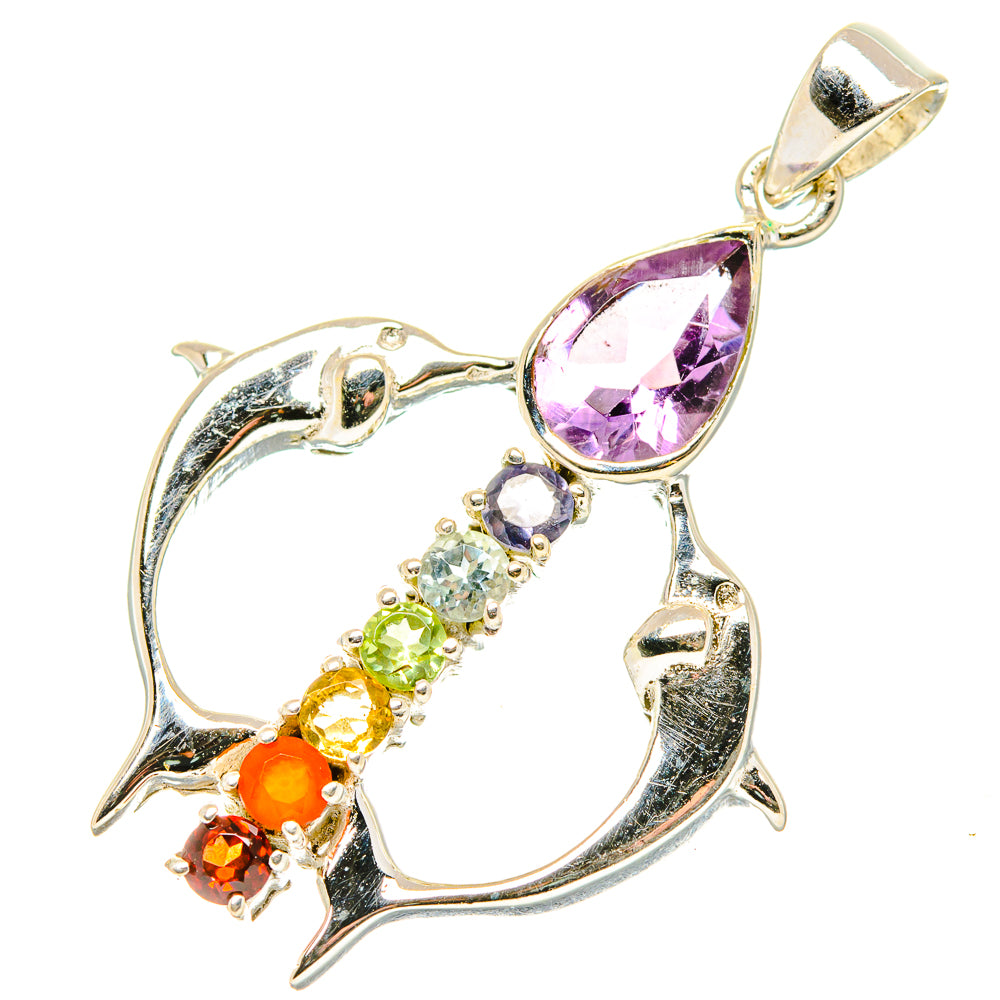 Multi-Stone Chakra Pendants handcrafted by Ana Silver Co - PD34208 - Photo 2