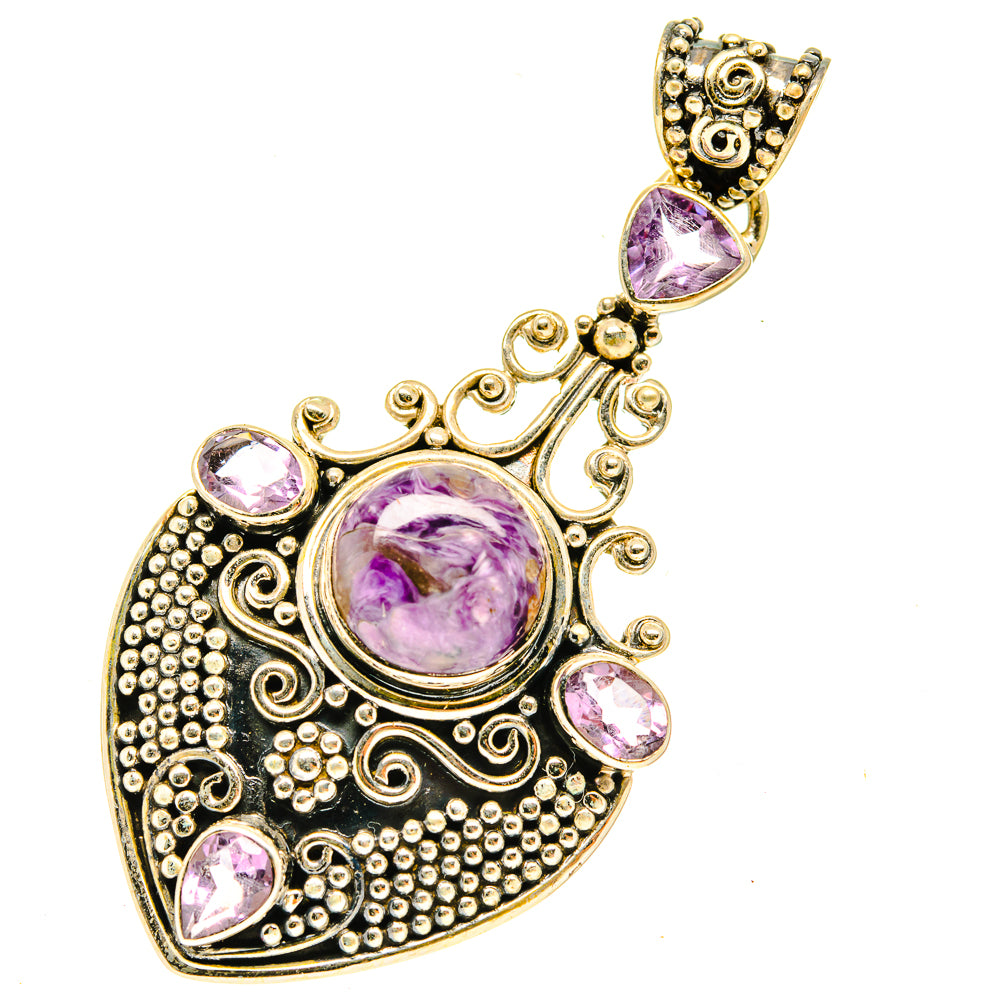 Charoite Pendants handcrafted by Ana Silver Co - PD3422