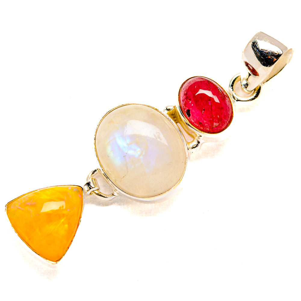 Rainbow Moonstone Pendants handcrafted by Ana Silver Co - PD34252 - Photo 2