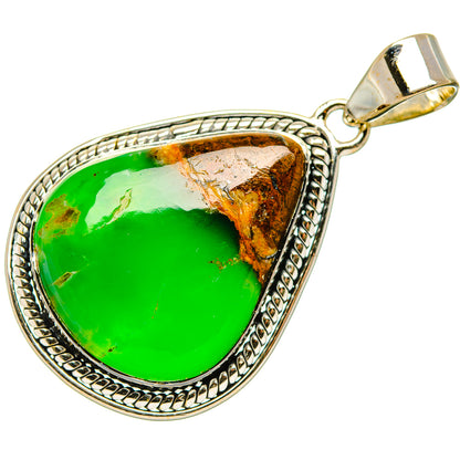 Boulder Chrysoprase Pendants handcrafted by Ana Silver Co - PD34273 - Photo 2