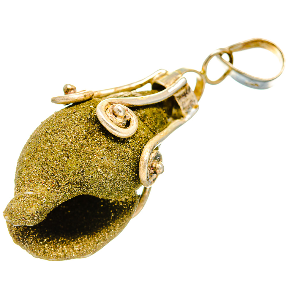 Pyrite Shell Pendants handcrafted by Ana Silver Co - PD34289 - Photo 2