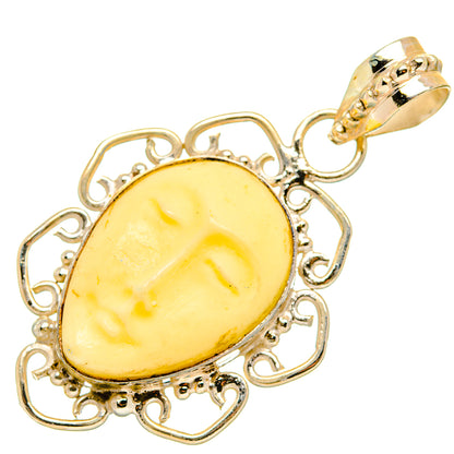 Carved Face Pendants handcrafted by Ana Silver Co - PD34290 - Photo 2