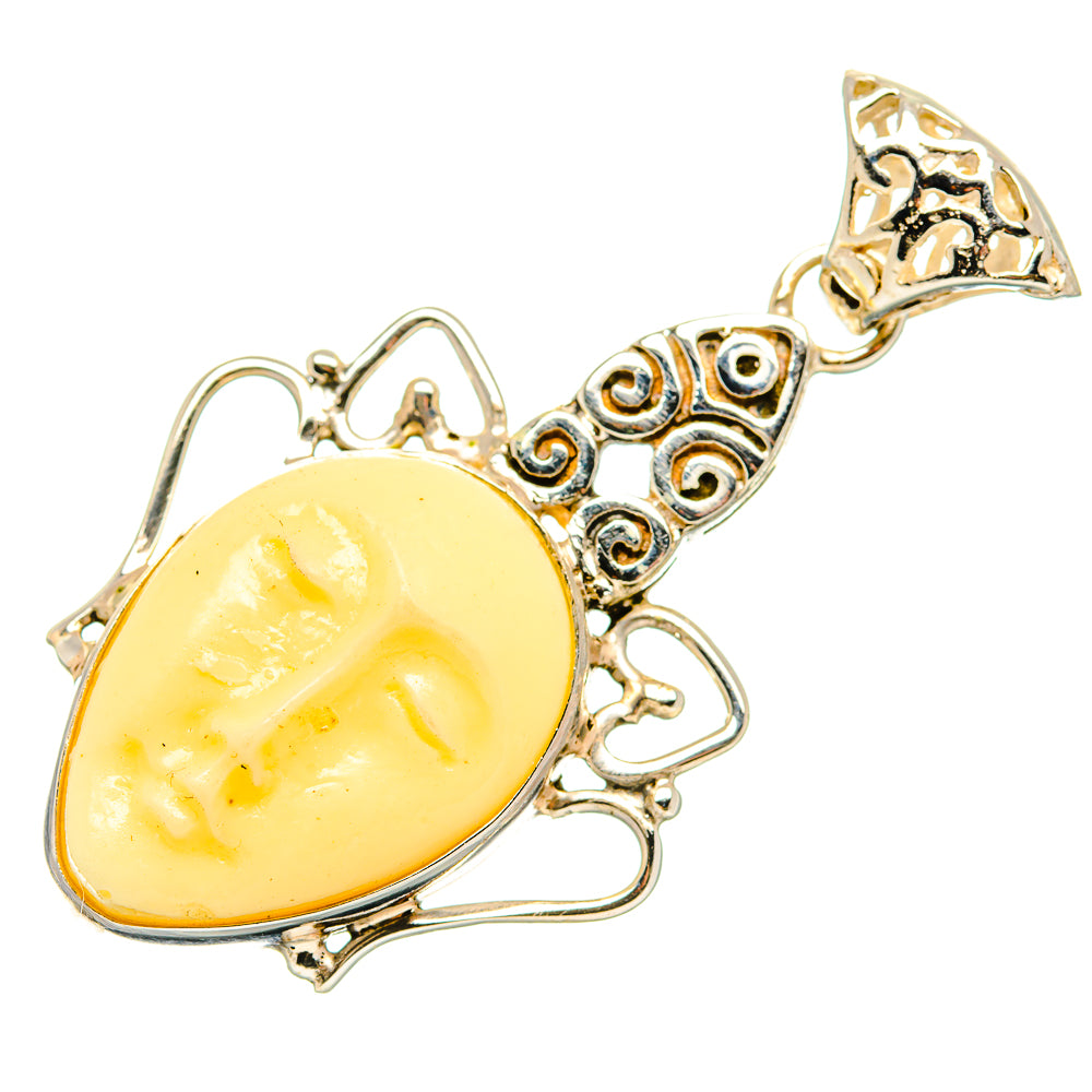 Carved Face Pendants handcrafted by Ana Silver Co - PD34291 - Photo 2