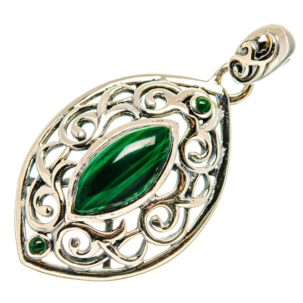 Malachite Pendants handcrafted by Ana Silver Co - PD34294 - Photo 2