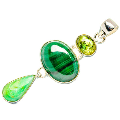 Malachite Pendants handcrafted by Ana Silver Co - PD34300 - Photo 2