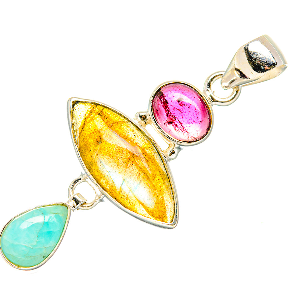 Labradorite Pendants handcrafted by Ana Silver Co - PD34301 - Photo 2