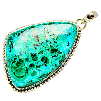 Malachite In Chrysocolla Pendants handcrafted by Ana Silver Co - PD34308 - Photo 2