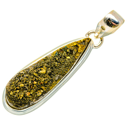 Spectro Pyrite Druzy Pendants handcrafted by Ana Silver Co - PD34317 - Photo 2
