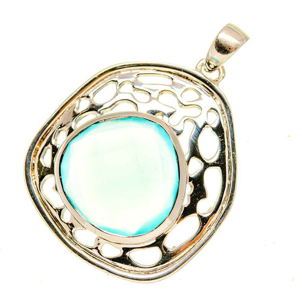 Aqua Chalcedony Pendants handcrafted by Ana Silver Co - PD3432