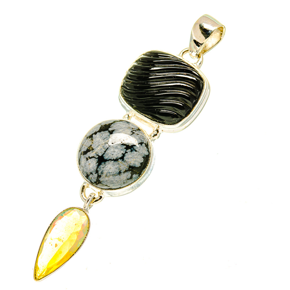 Black Onyx Pendants handcrafted by Ana Silver Co - PD3436