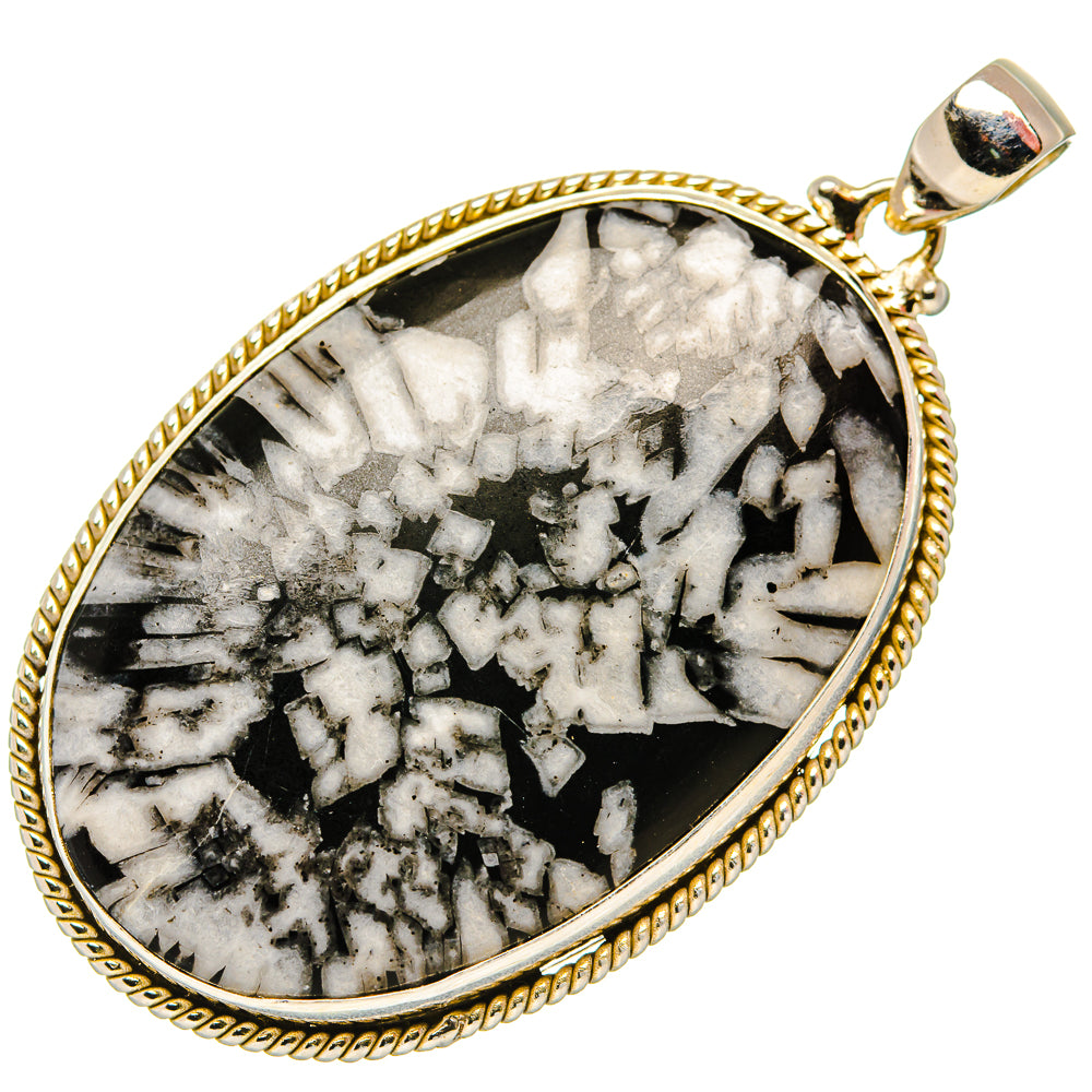 Chrysanthemum Stone Pendants handcrafted by Ana Silver Co - PD34391 - Photo 2