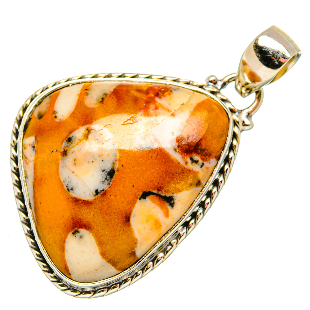Polka Dot Jasper Pendants handcrafted by Ana Silver Co - PD34412 - Photo 2