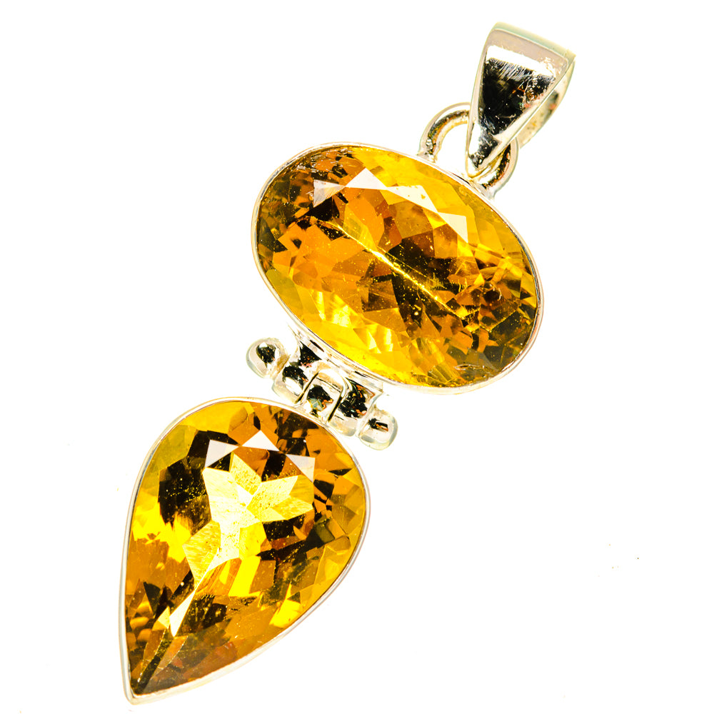 Mandarin Citrine Pendants handcrafted by Ana Silver Co - PD3442