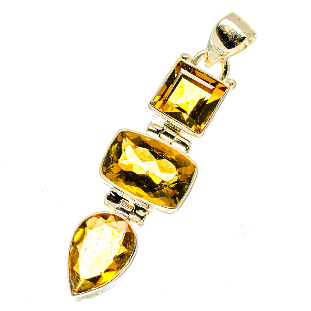 Mandarin Citrine Pendants handcrafted by Ana Silver Co - PD3443