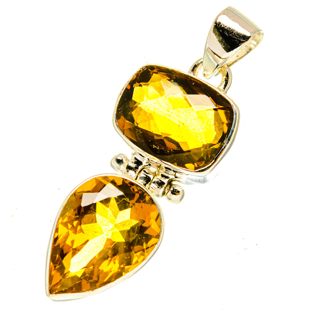 Mandarin Citrine Pendants handcrafted by Ana Silver Co - PD3444