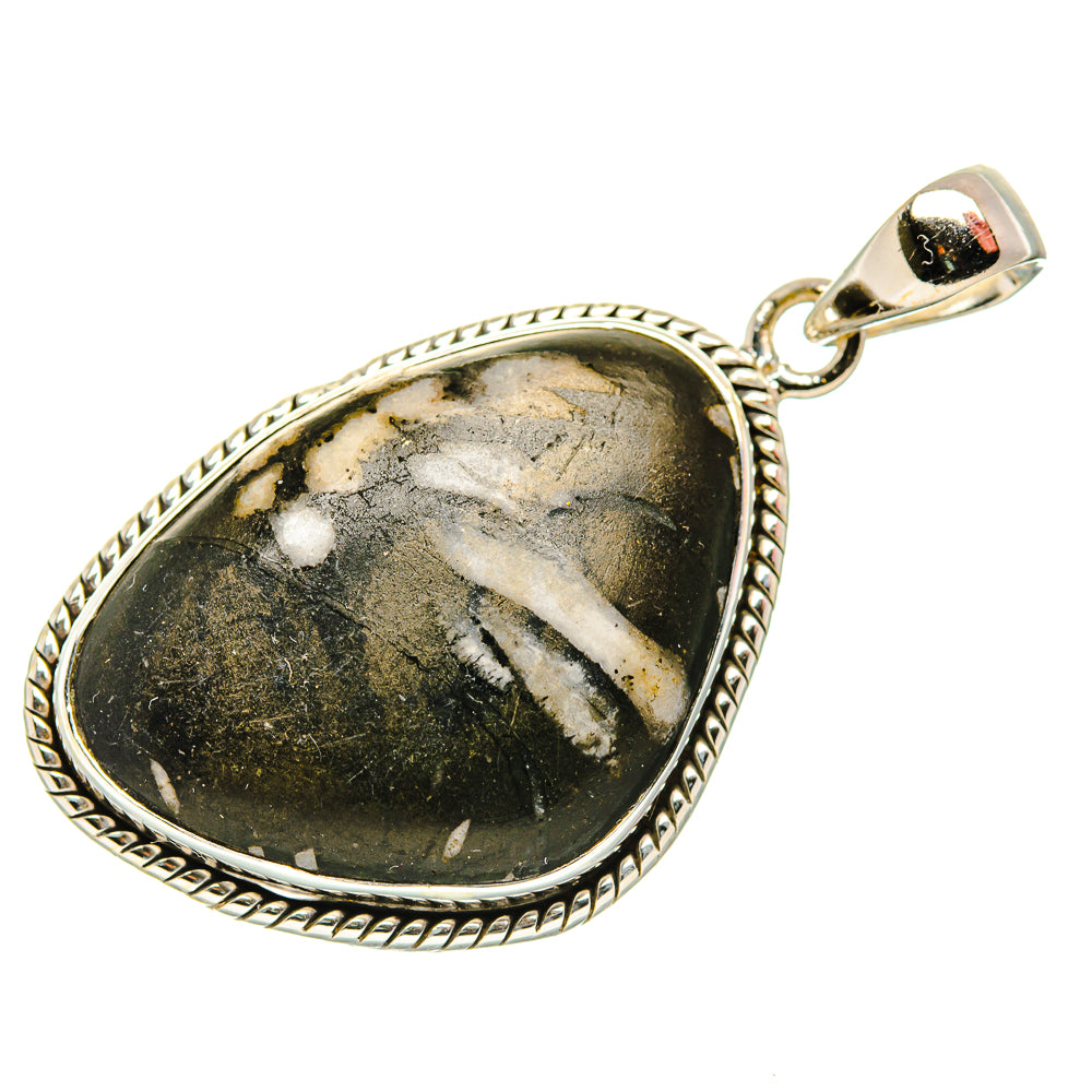 Chrysanthemum Stone Pendants handcrafted by Ana Silver Co - PD34448 - Photo 2