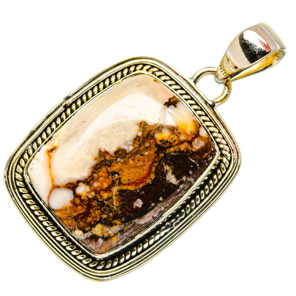 Peanut Wood Jasper Pendants handcrafted by Ana Silver Co - PD34460 - Photo 2