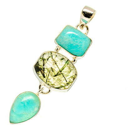Tourmalinated Quartz Pendants handcrafted by Ana Silver Co - PD3447