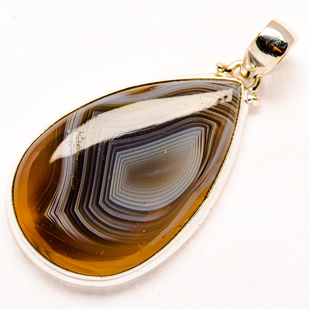 Botswana Agate Pendants handcrafted by Ana Silver Co - PD34474 - Photo 2