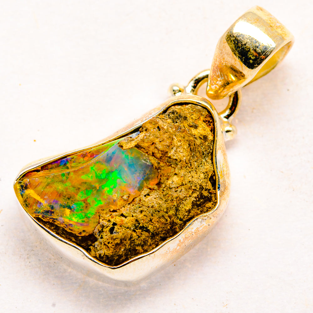 Ethiopian Opal Pendants handcrafted by Ana Silver Co - PD34487 - Photo 2