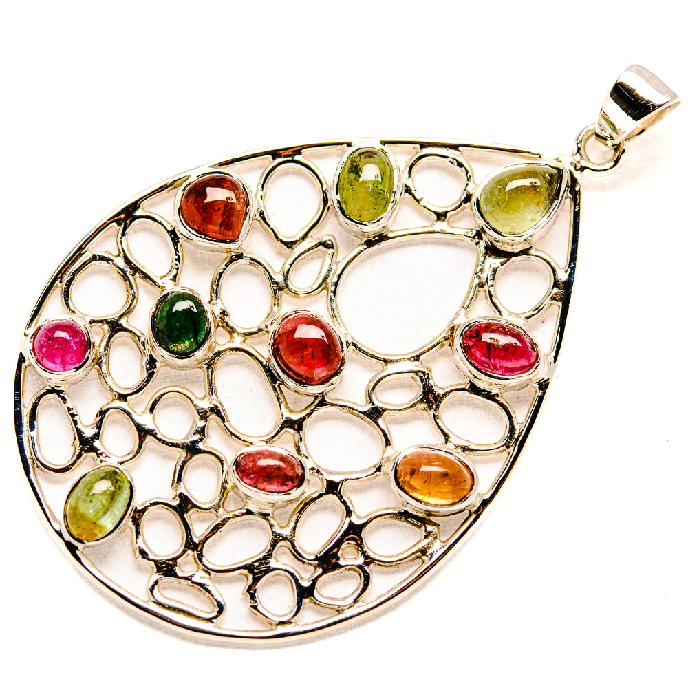 Multi-tourmaline Pendants handcrafted by Ana Silver Co - PD34510 - Photo 2