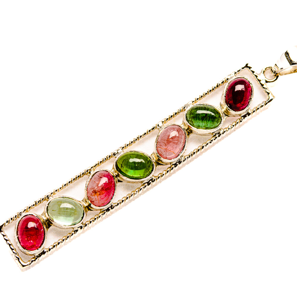 Multi-tourmaline Pendants handcrafted by Ana Silver Co - PD34518 - Photo 2
