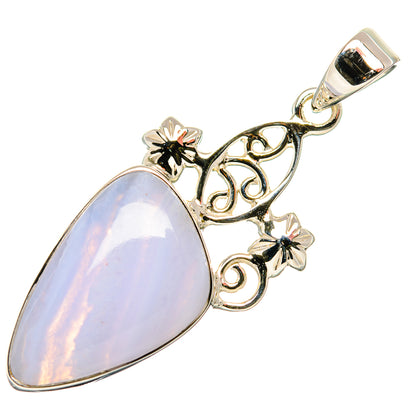 Blue Lace Agate Pendants handcrafted by Ana Silver Co - PD34559 - Photo 2