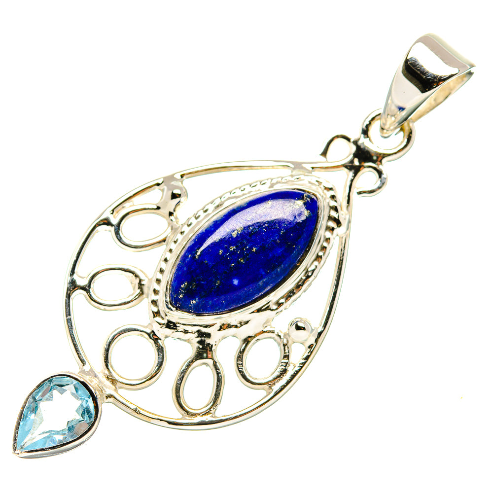 Lapis Lazuli Pendants handcrafted by Ana Silver Co - PD34569 - Photo 2