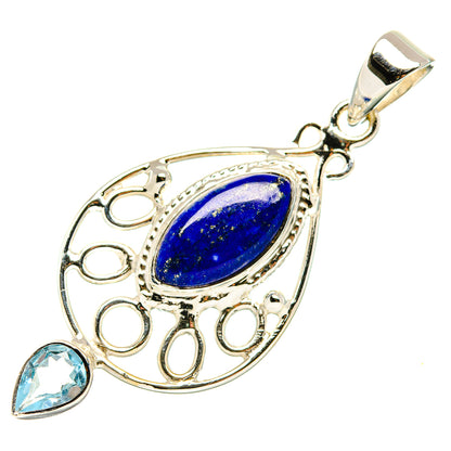 Lapis Lazuli Pendants handcrafted by Ana Silver Co - PD34569 - Photo 2