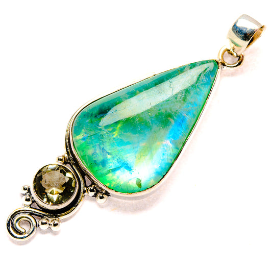 Green Moonstone Pendants handcrafted by Ana Silver Co - PD34591 - Photo 2