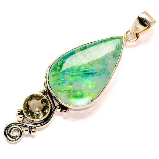 Green Moonstone Pendants handcrafted by Ana Silver Co - PD34595 - Photo 2