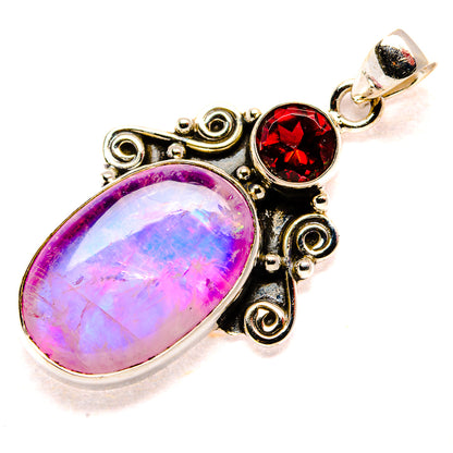 Pink Moonstone Pendants handcrafted by Ana Silver Co - PD34596 - Photo 2