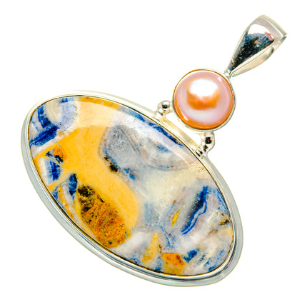 Blue Scheelite Pendants handcrafted by Ana Silver Co - PD34612 - Photo 2