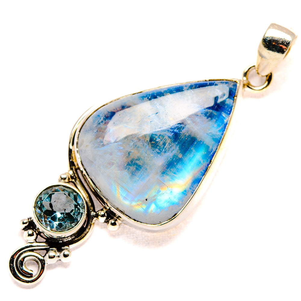 Rainbow Moonstone Pendants handcrafted by Ana Silver Co - PD34646 - Photo 2