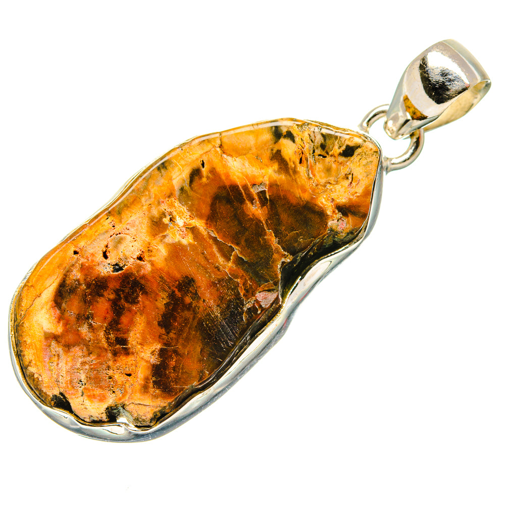 Petrified Wood Pendants handcrafted by Ana Silver Co - PD34669 - Photo 2