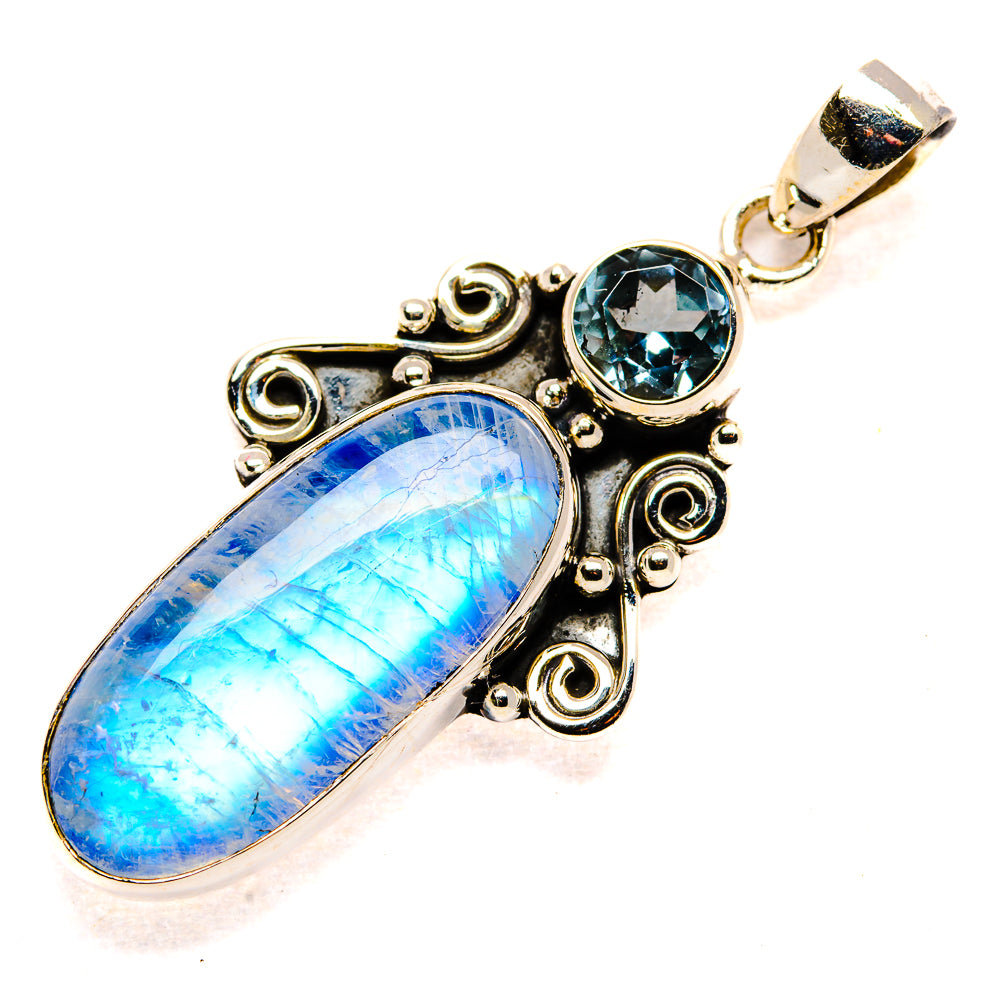 Rainbow Moonstone Pendants handcrafted by Ana Silver Co - PD34685 - Photo 2