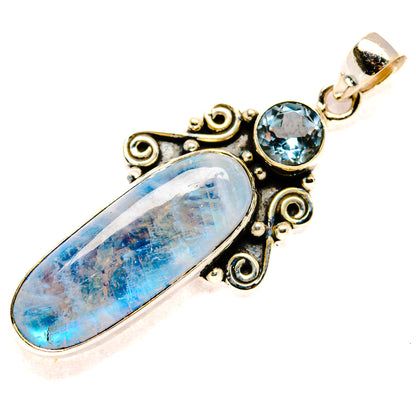 Rainbow Moonstone Pendants handcrafted by Ana Silver Co - PD34740 - Photo 2