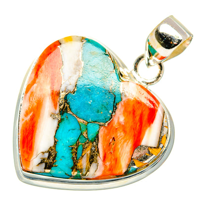 Spiny Oyster Turquoise Pendants handcrafted by Ana Silver Co - PD34753 - Photo 2