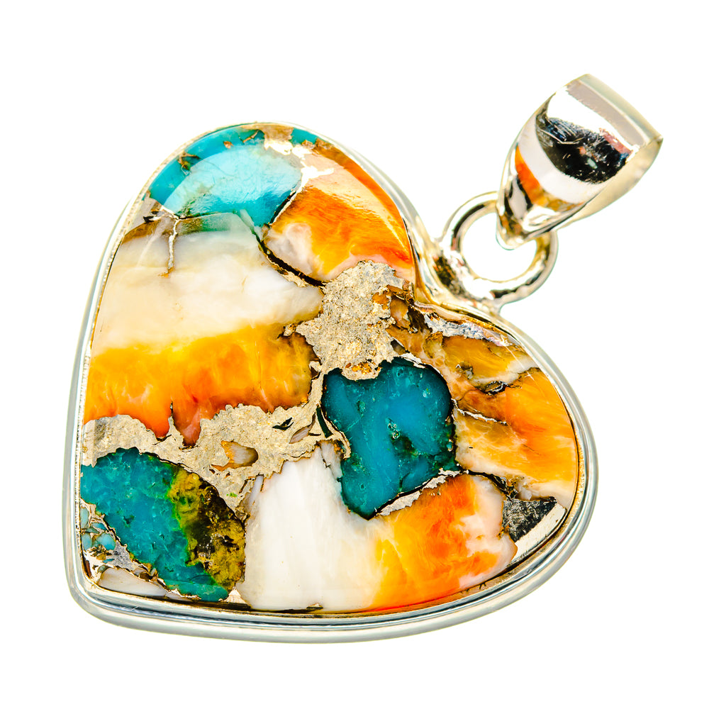 Spiny Oyster Turquoise Pendants handcrafted by Ana Silver Co - PD34771 - Photo 2