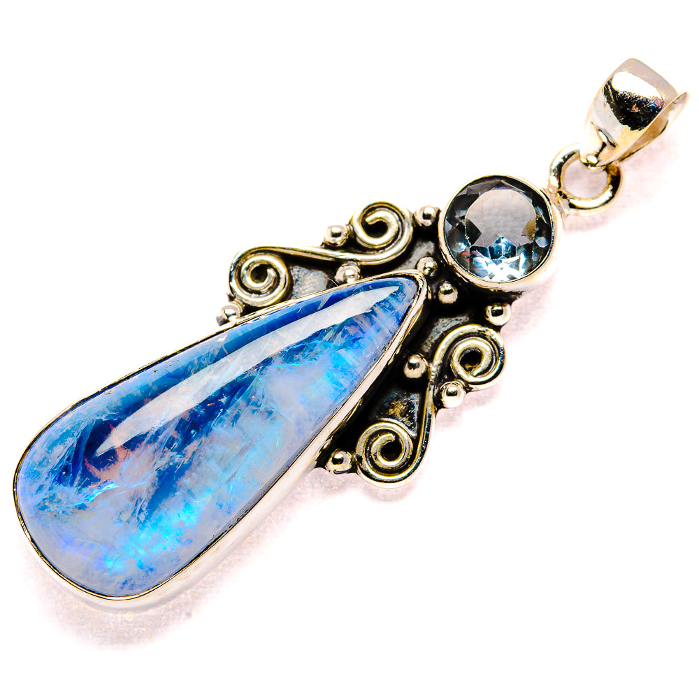 Rainbow Moonstone Pendants handcrafted by Ana Silver Co - PD34787 - Photo 2