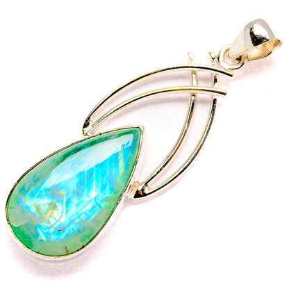 Green Moonstone Pendants handcrafted by Ana Silver Co - PD34806 - Photo 2
