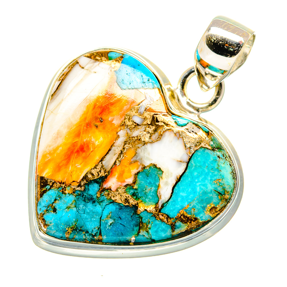 Spiny Oyster Turquoise Pendants handcrafted by Ana Silver Co - PD34815 - Photo 2