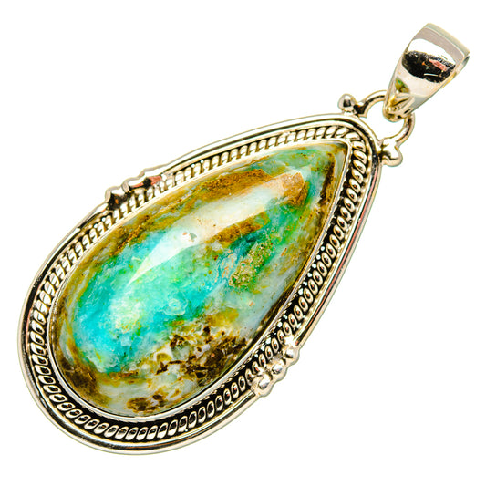 Peruvian Opal Pendants handcrafted by Ana Silver Co - PD34816 - Photo 2