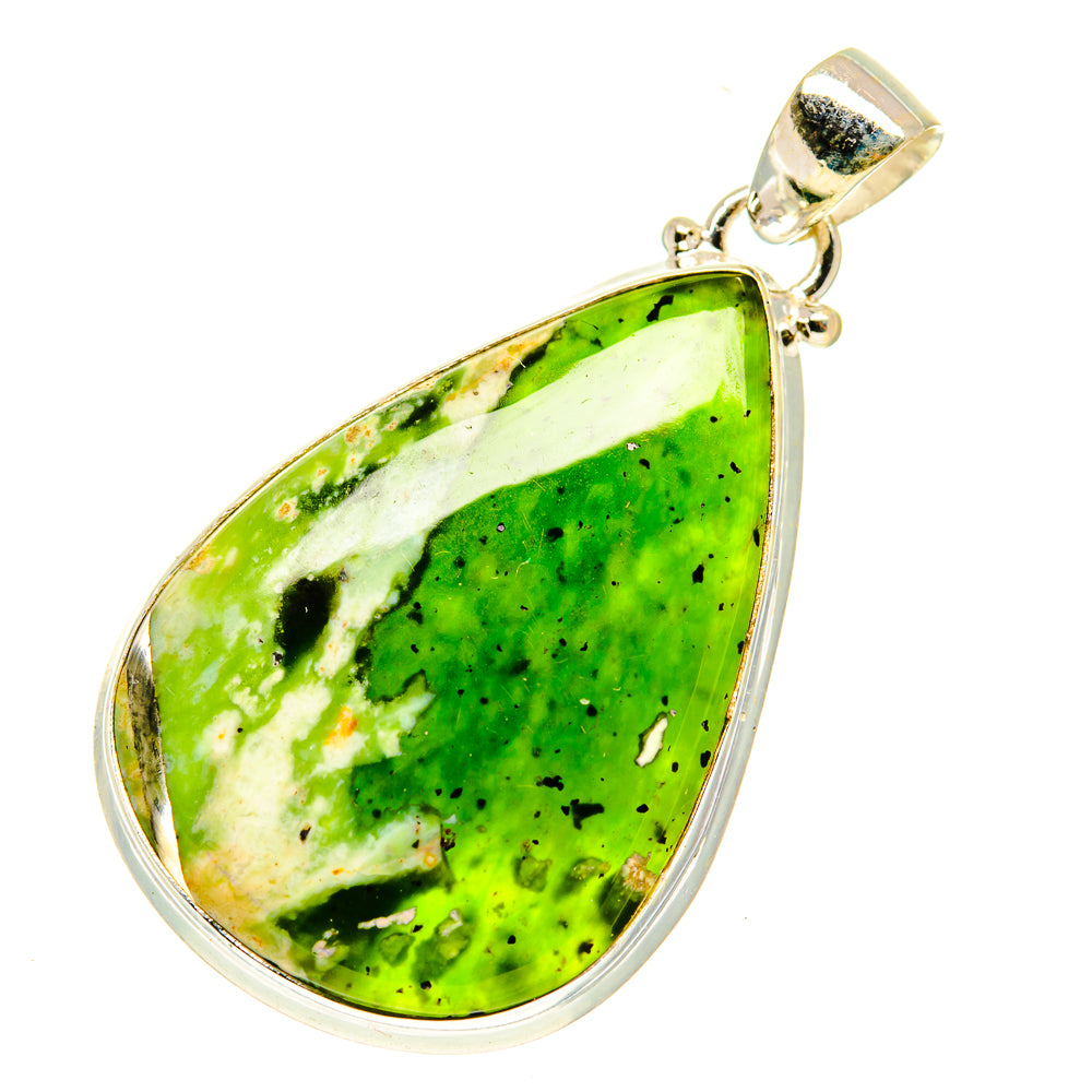 Australian Green Opal Pendants handcrafted by Ana Silver Co - PD3482
