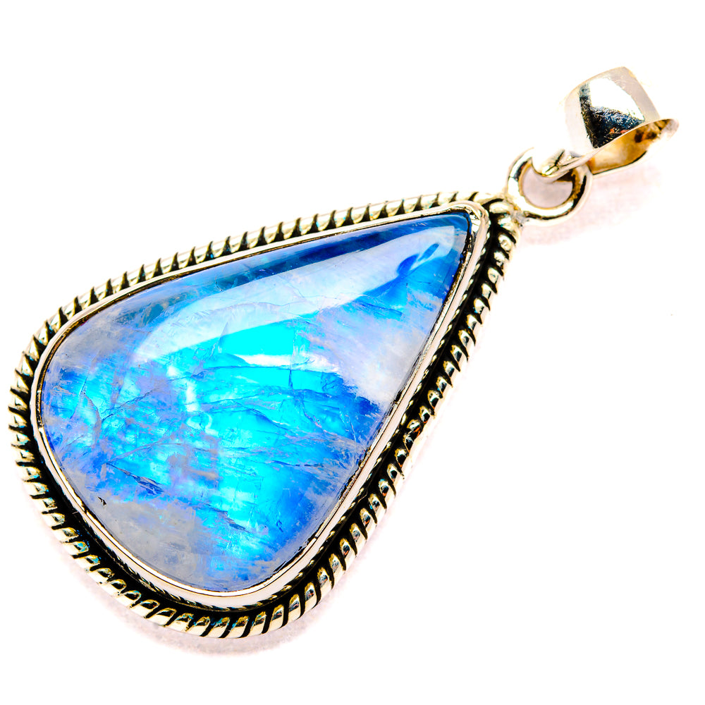 Rainbow Moonstone Pendants handcrafted by Ana Silver Co - PD34827 - Photo 2