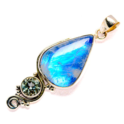 Rainbow Moonstone Pendants handcrafted by Ana Silver Co - PD34849 - Photo 2