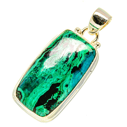 Malachite In Chrysocolla Pendants handcrafted by Ana Silver Co - PD3487